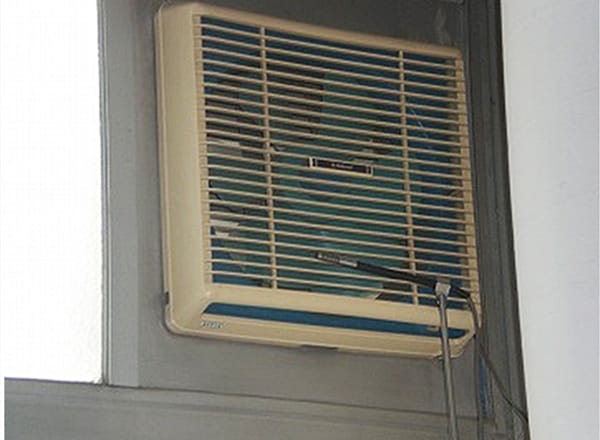壁付換気扇 風量測定状況